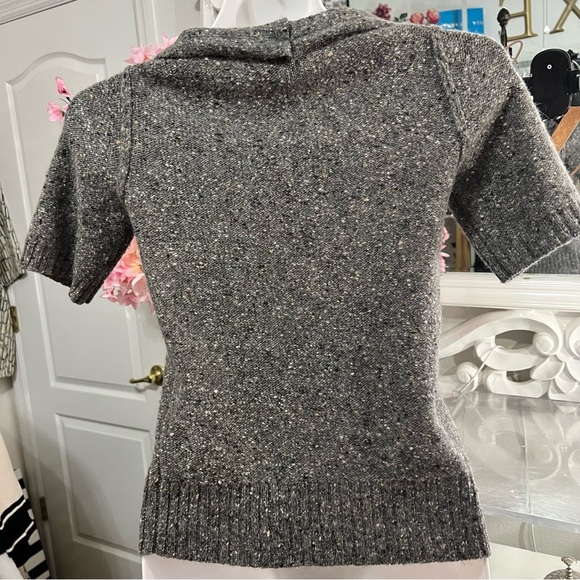 SONIA by Sonia Rykiel Gray Wool & Mohair Knit Top - Small P (Excellent Cond) - Picture 5 of 11